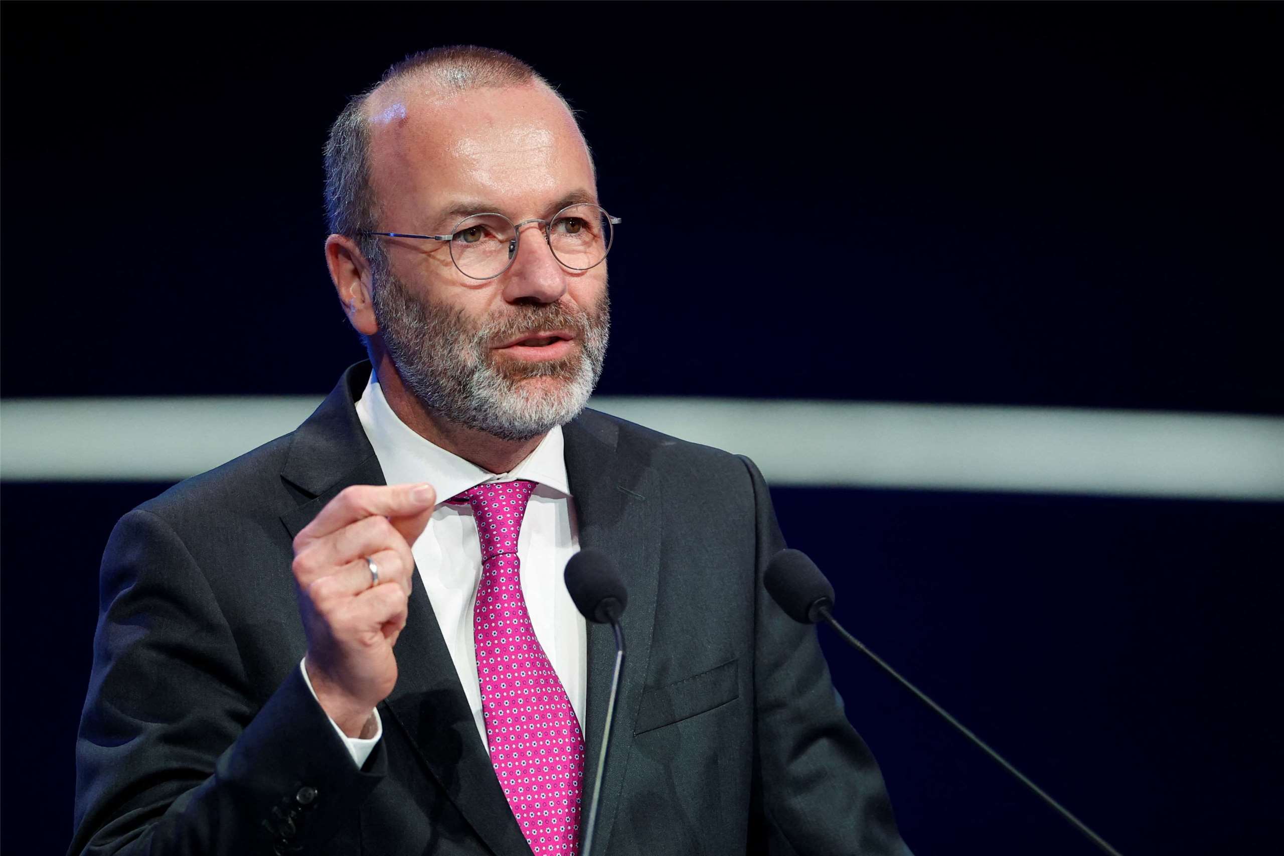 歐洲議會人民黨(EPP)領袖韋伯(Manfred Weber)呼籲歐盟，對中國採取更強硬的貿易政策。資料照片。