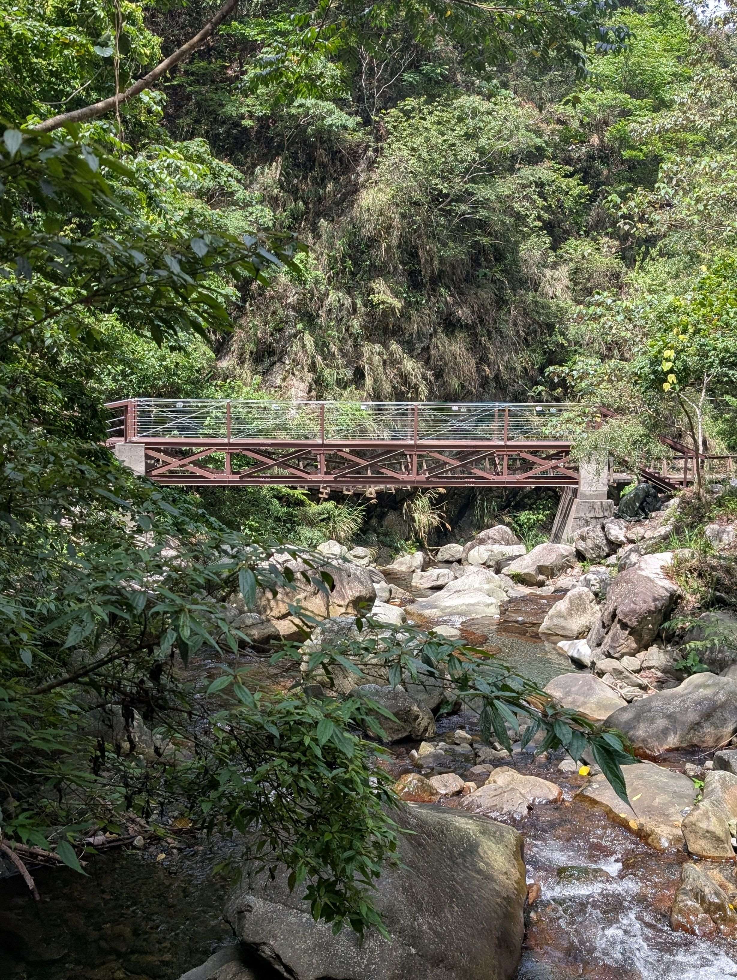 台中蝴蝶谷步道落石砸中登山團，造成4死1嚴重意外。圖為蝴蝶谷2號橋。（農業部林業及自然保育署官網）