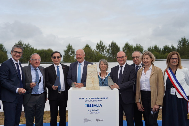 鴻海科技集團與法商泰雷斯（Thales）、Radiall成立合資公司Tessalia，1日在法國西南部小鎮勒巴普（Le 
Barp）附近動土。