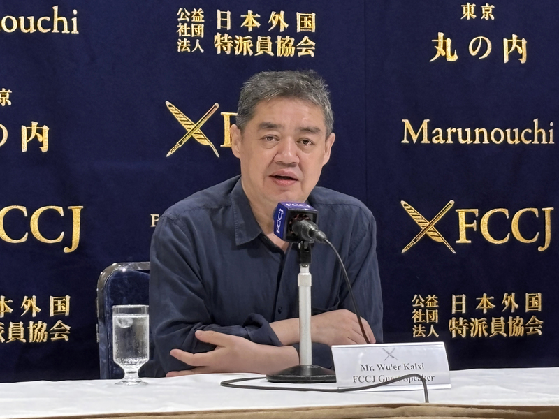 六四事件37週年前夕，天安門學運領袖吾爾開3日在日本外國特派員協會（FCCJ）舉行記者會，呼籲日本站在捍衛自由與民主的最前線。
