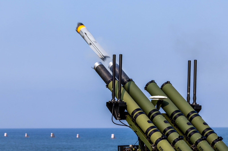 Altius-600M無人機今天(3日)首度執行海上目標射擊。（軍聞社提供）