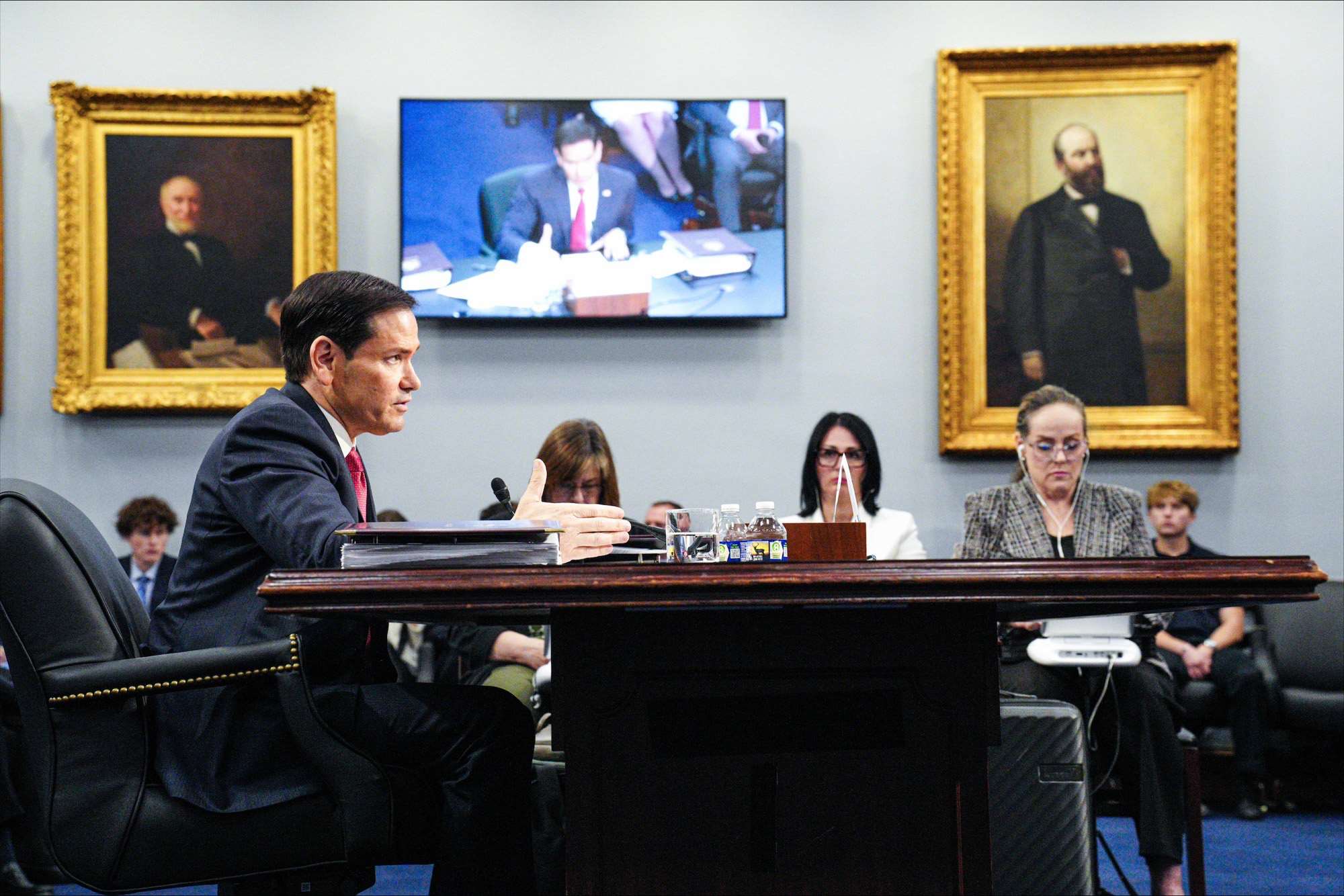美國國務卿盧比歐(Marco Rubio)2日在國會作證。 (圖:美國國務院)