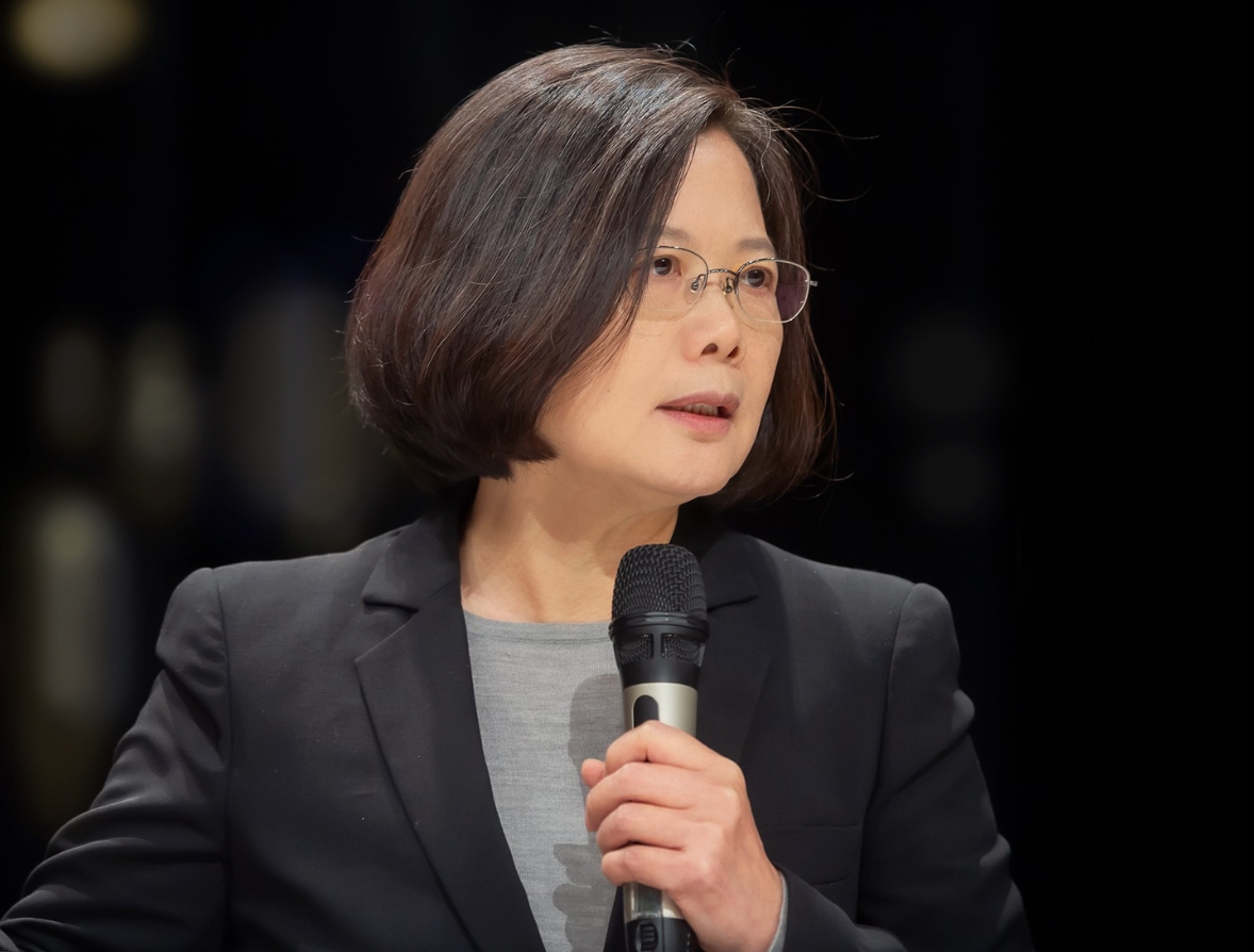 前總統蔡英文接受法國快訊週刊(L’Express)專訪。資料照。(蔡英文辦公室提供)