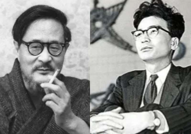 左：武田泰淳（1912-1976）、右：高橋和巳（1931-1971）。(網圖/本文作者提供)