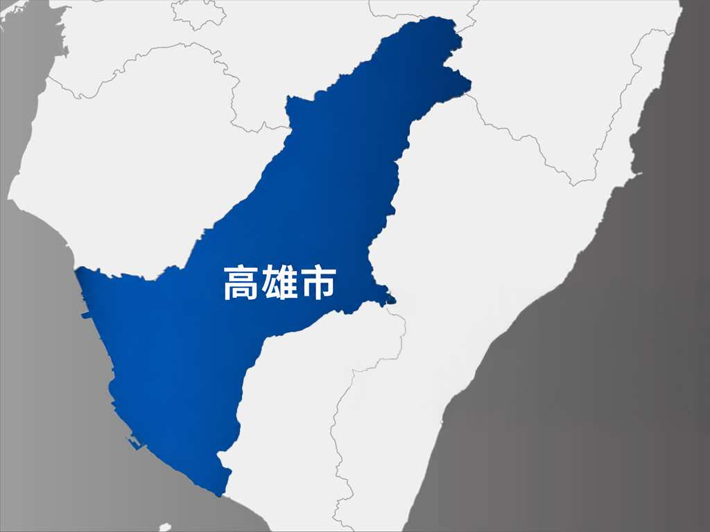 高雄市示意圖。