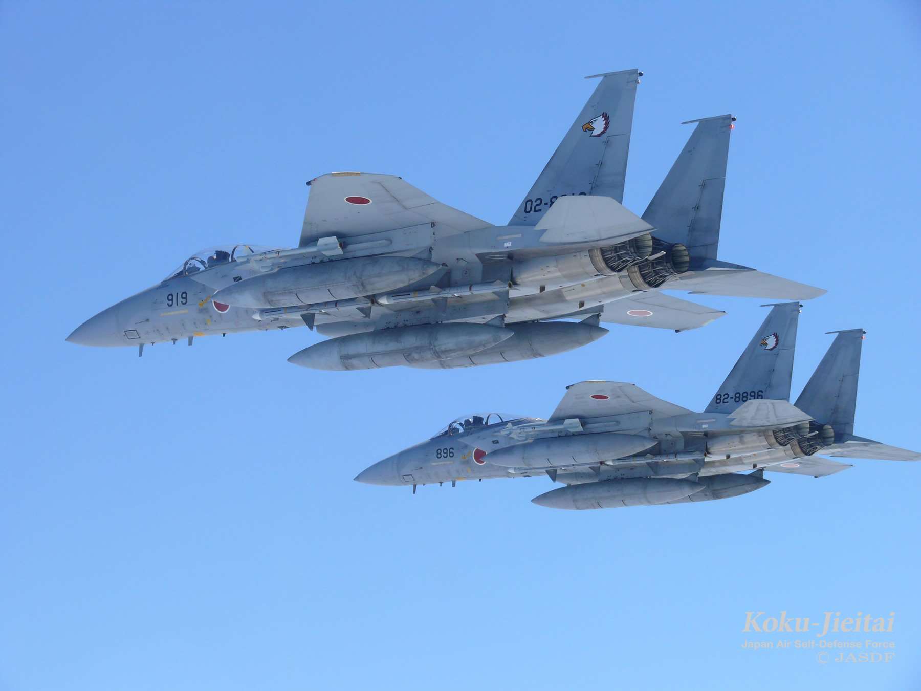 日本航空自衛隊將更名「航空宇宙自衛隊」。圖為日本F-15J戰鬥機。(圖：日本航空自衛隊)