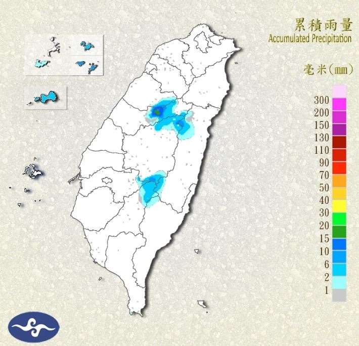 中央氣象署指出，16日鋒面逐漸遠離台灣北部海面，西南風稍減弱，降雨較為趨緩但水氣仍多(圖:交通部中央氣象署)