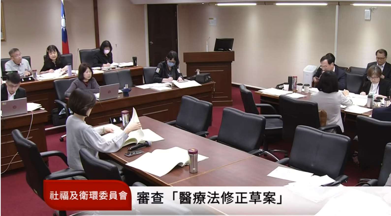立法院衛環委員會10日初審通過「醫療法」部分條文修正案。(翻攝國會頻道)