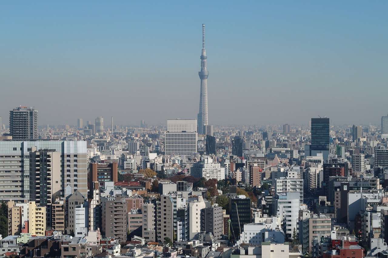 日本政府內閣會議12日修訂「首都直下地震」的緊急對策計畫，盼10年內將災損減半。圖為東京天際線 (Pixabay)