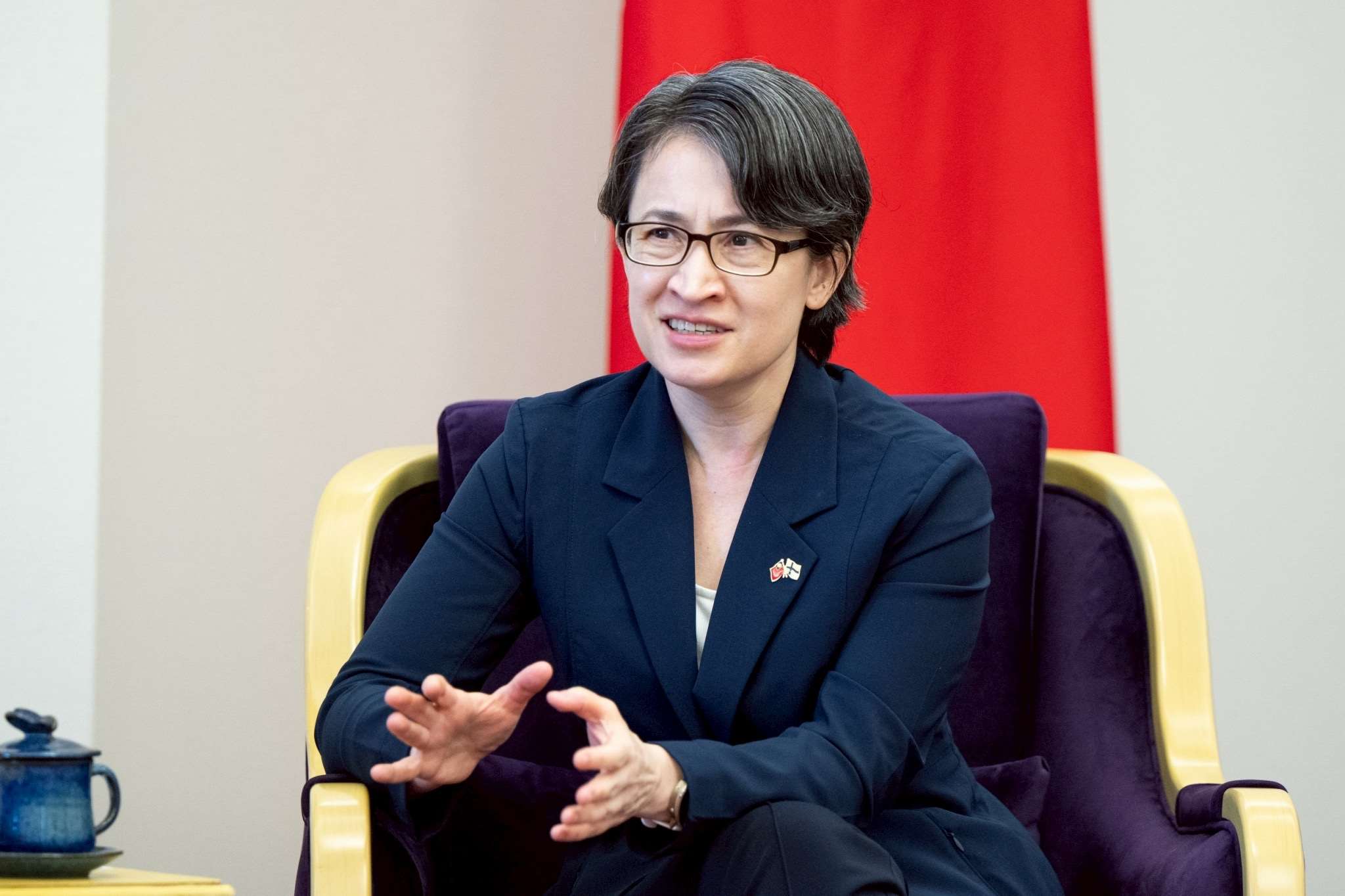 副總統蕭美琴19日透過臉書發文，呼籲朝野支持無人機條例 ，打造非紅供應鏈。資料照。(圖：總統府)