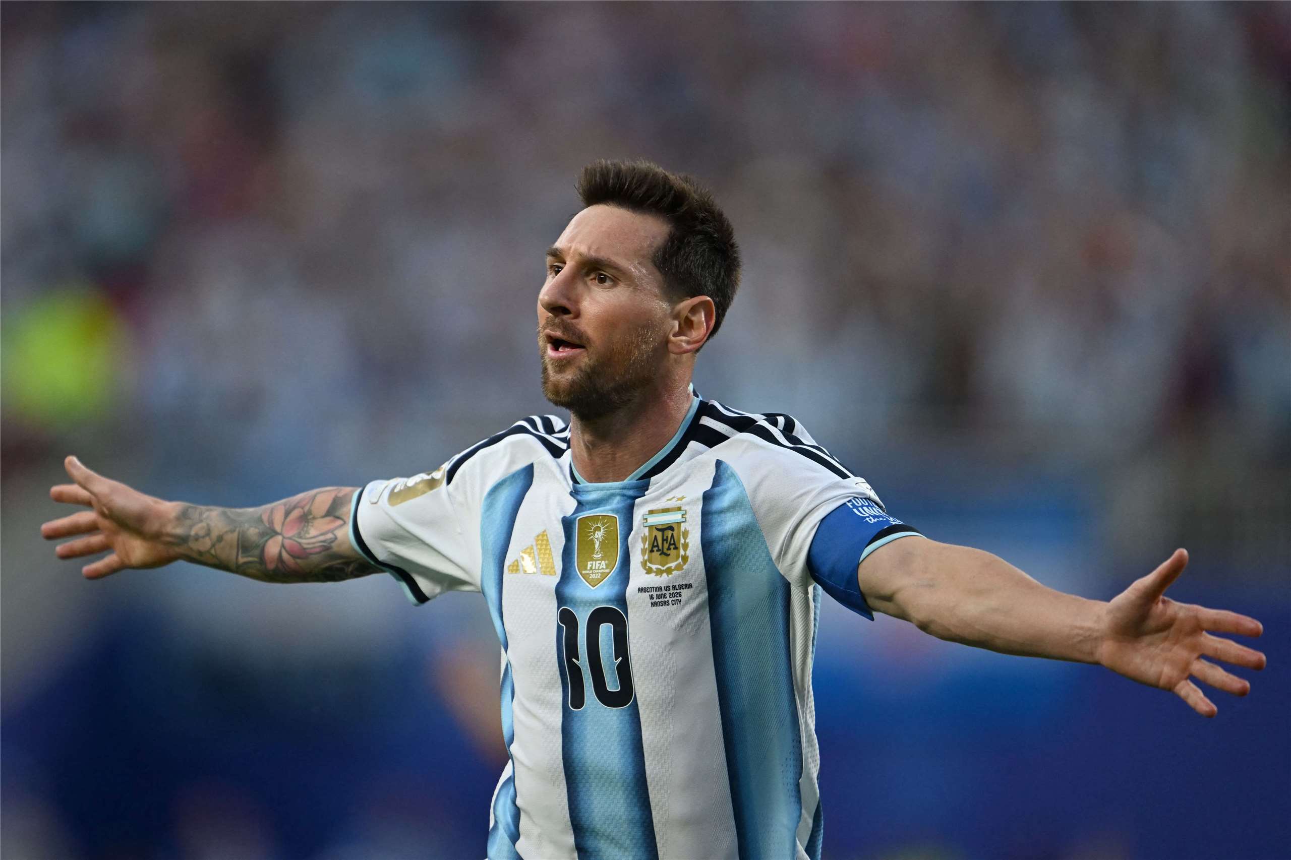 阿根廷球星梅西(Lionel Messi) 世界盃表現瘋迷全球。 資料照片。