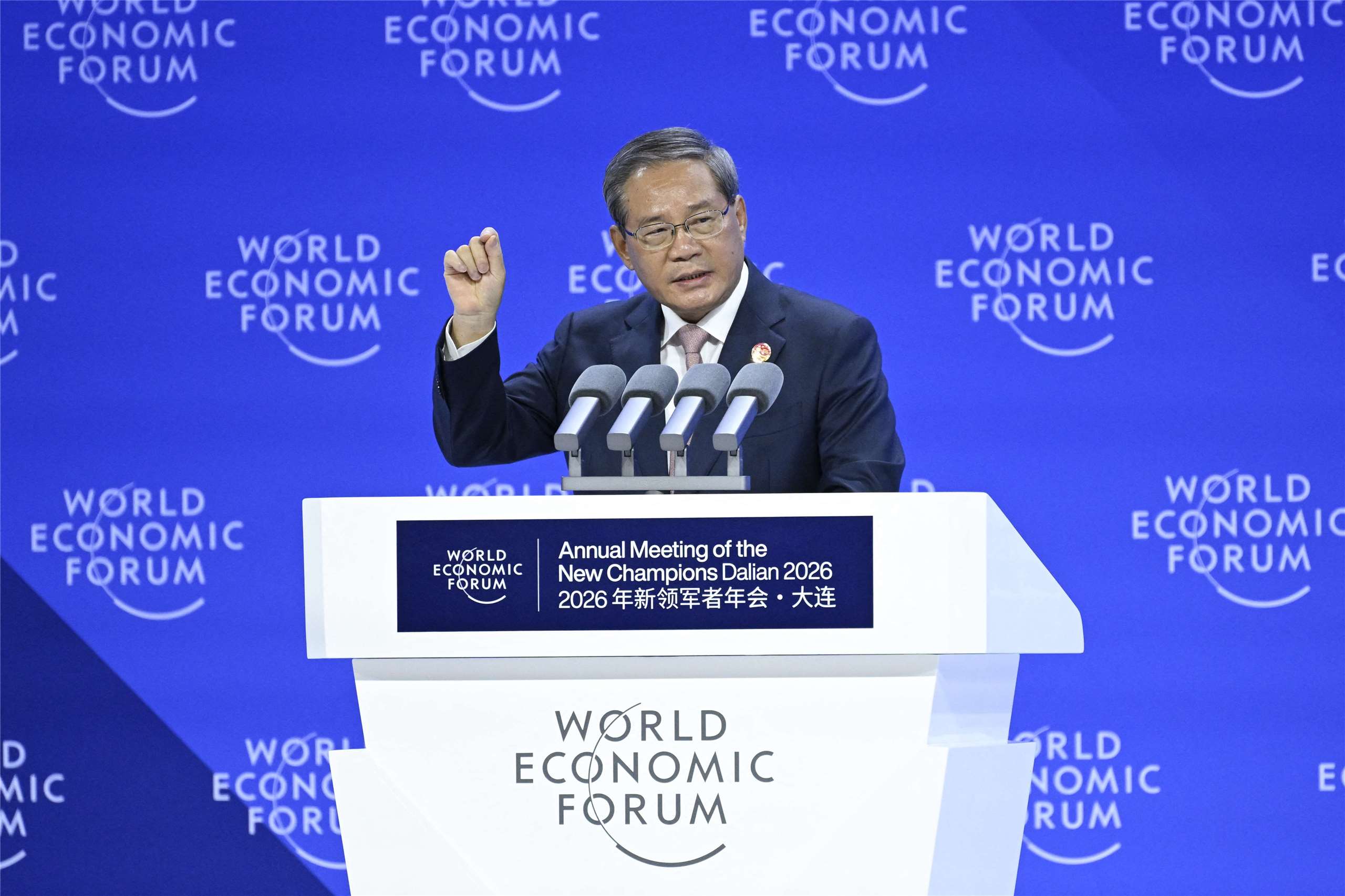 中國國務院總理李強24日出席夏季達沃斯論壇開幕式並發表演說。
