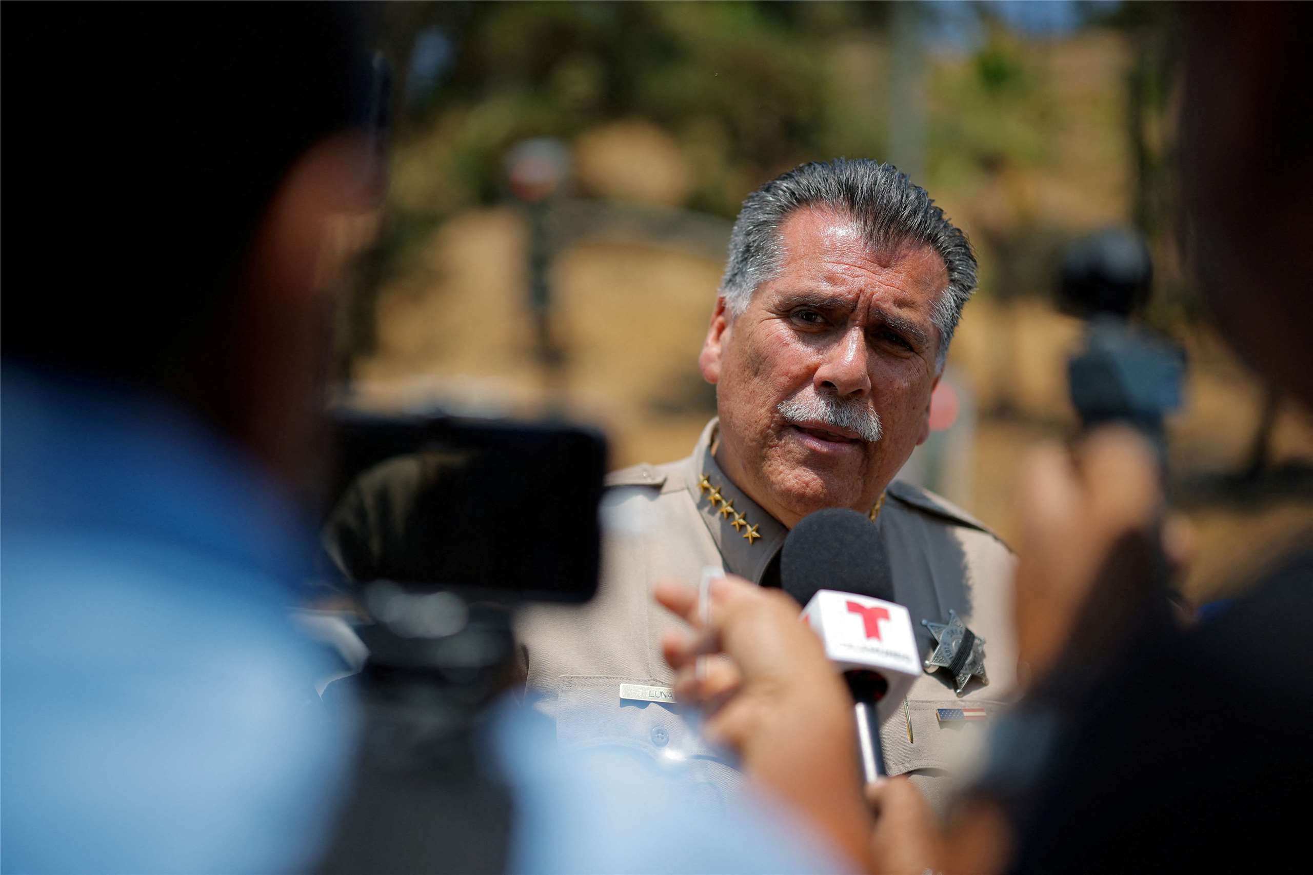 美國加州洛杉磯郡(Los Angeles County)警長魯納(Robert Luna)表示，世界盃足球賽比賽期間預計不會進行民事移民執法行動。資料照。