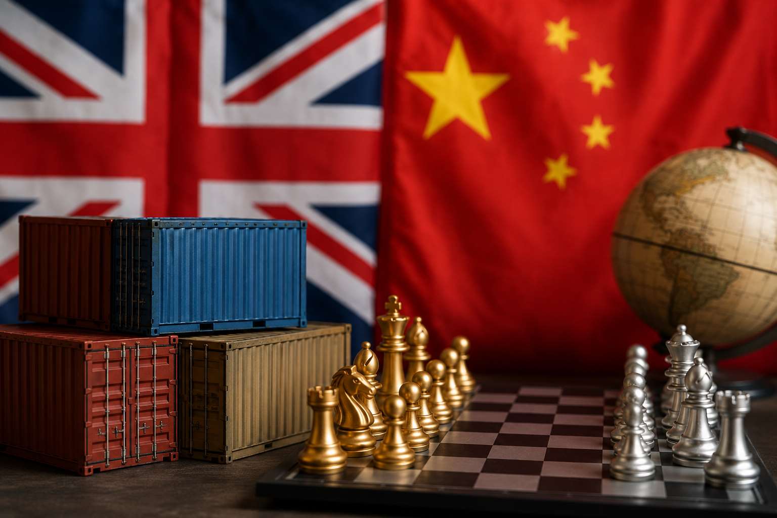 英國以涉嫌向俄提供關鍵軍事裝備為由，宣布制裁包括4家中國實體在內的一些國家實體及個人。(示意圖/AI生成)