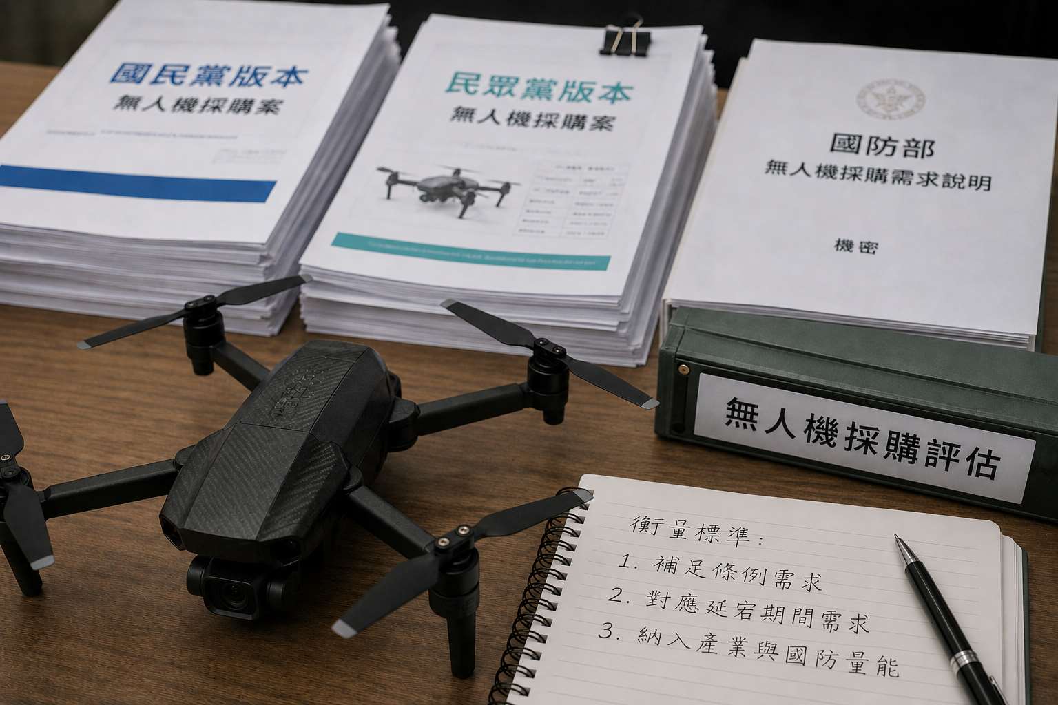 針對藍白黨團欲各自提出無人載具、無人機相關條例，一名國安官員30日表示，可從3項標準判斷在野黨是不是「玩真的」。(示意圖/AI生成)