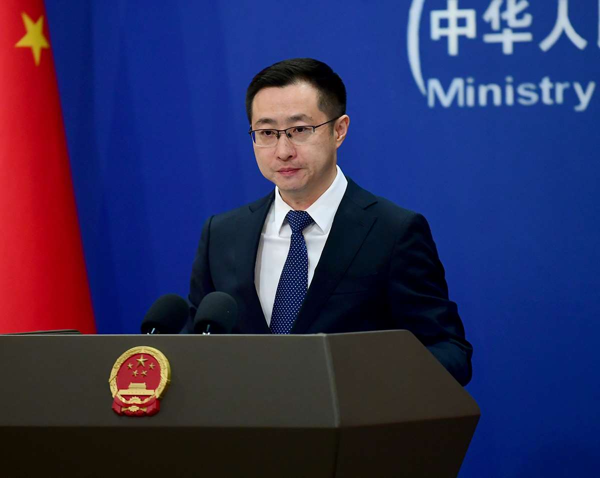 中國外交部發言人林劍在例行記者會，回答有關紐時記者遭驅逐出境一事。 資料照片。(圖:X@MFA_China)