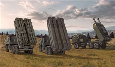 美國軍工大廠「洛克希德馬丁(Lockheed Martin)」公開新型「海馬士(HIMARS) FLEX」系統發射車。(翻攝Lockheed Martin官網)