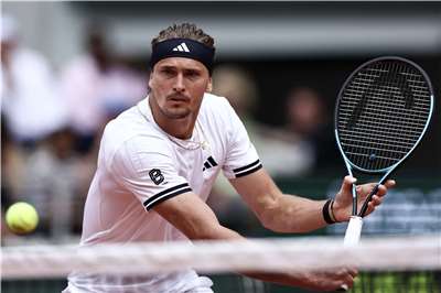 德國好手茲韋列夫(Alexander Zverev)31日在法網男單晉8強。