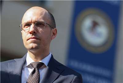 紐約時報發行人薩茲柏格(A.G. Sulzberger)1日世界新聞媒體年會痛斥人工智慧(AI)公司「大膽竊取智慧財產」，新聞業未來飽受威脅。資料照。(AFP)