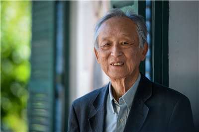 圖為諾貝爾文學獎得主高行健。2019年8月25日於法國拍攝。