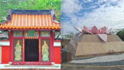 圖為五妃廟和勞動女性紀念公園之圖。