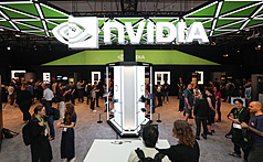 人工智慧（AI）晶片大廠輝達（NVIDIA）新一代架構Vera Rubin進入全面量產，3日在台北國際會議中心設置輝達企業端產品展示區，吸引國內外媒體到場採訪。