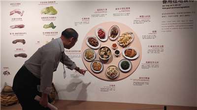 台灣客家文化館內客家飲食文化的介紹，南北大不同