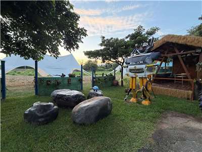 苗栗坪頂社區的幸福小屋 佔地三甲多的綠能療癒基地  本照片由邱東璧 總幹事提供