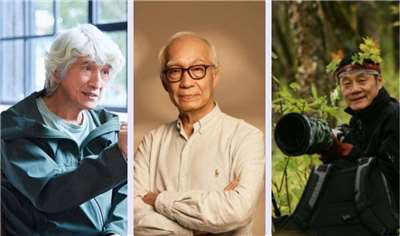 藝術研究學者邱坤良(左起)、電影工作者廖慶松、報導文學家徐仁修榮獲第45屆行政院文化獎。(文化部提供)