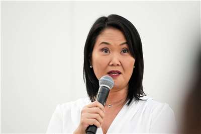 秘魯7日的總統大選已經結束，出口民調顯示，四度參選的藤森惠子(Keiko Fujimori)以極小優勢領先。資料照。(路透社/達志影像)
