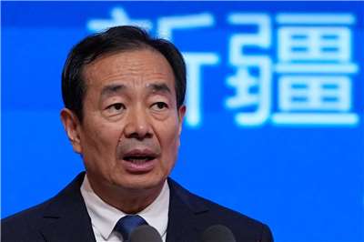 中共新疆維吾爾自治區黨委書記陳小江10日在阿勒泰市舉行的環阿爾泰次區域合作國際會議(International Conference for Trans-Altai Subregional Cooperation)上致詞。