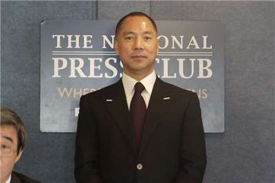 中國流亡富商郭文貴29日因涉犯大規模金融詐欺，遭美國法院判刑30年。(中央社資料照)