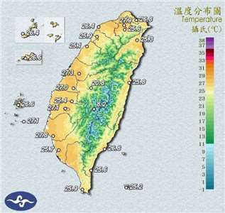 中央氣象署指出，23日天氣和22日類似，在太平洋高壓影響之下，各地晴到多雲，高溫炎熱，只有在山區有午後零星短暫雷陣雨。(圖:交通部中央氣象署)