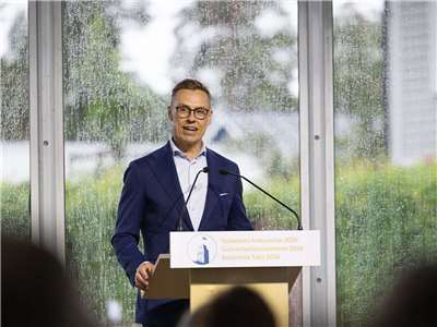 芬蘭總統史塔布(Alexander Stubb)在金岸外交論壇時倡議，歐洲應該主動與俄羅斯接觸。(圖：X平台/@alexstubb)