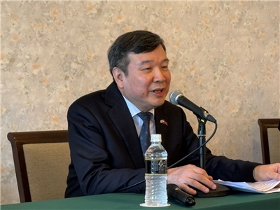 針對日本與菲律賓啟動EEZ談判，駐日代表李逸洋(圖)會晤日本台灣交流協會理事長谷崎泰明，表達台灣立場。資料照片。(鄭仲嵐 攝)