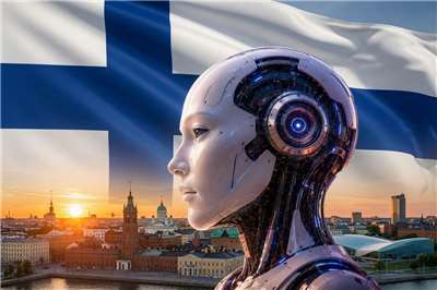 芬蘭政府近日宣布，公部門將在2031年前轉型為以人工智慧(AI)為基礎的運作模式。示意圖。 (AI生成)