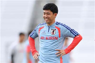 日本國家足球隊隊長遠藤航(Wataru Endo)宣布從國家隊退役。資料照片。