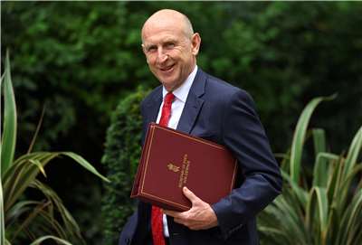 英國國防大臣希利(John Healey)請辭。資料照片。