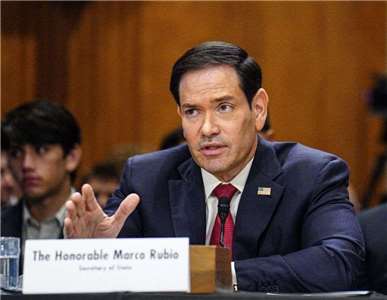 美國國務卿盧比歐(Marco Rubio)2日在國會作證。 (圖:美國國務院)