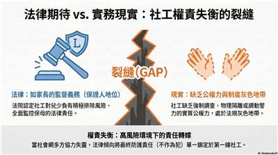 Ai示意圖：社工權責失衡的裂縫