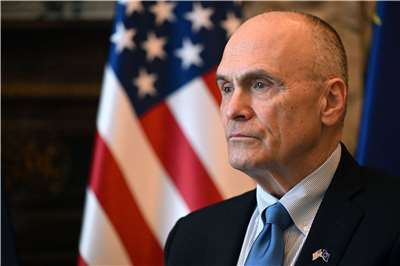 美國駐歐盟大使帕茲德（Andrew Puzder）(圖)表示，歐洲應該在AI大戰中與美國合作，一起對抗中國。資料照片。