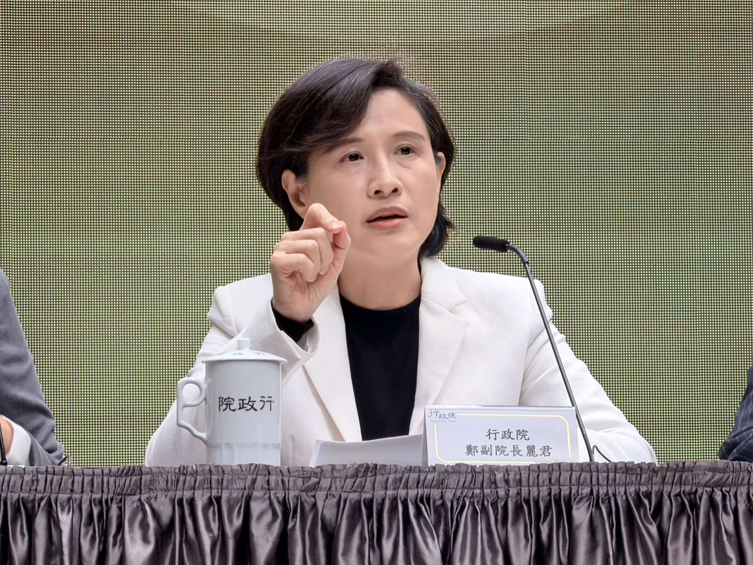 行政院台美經貿工作小組召集人、行政院副院長鄭麗君。(資料照/鄭佑漢 攝)