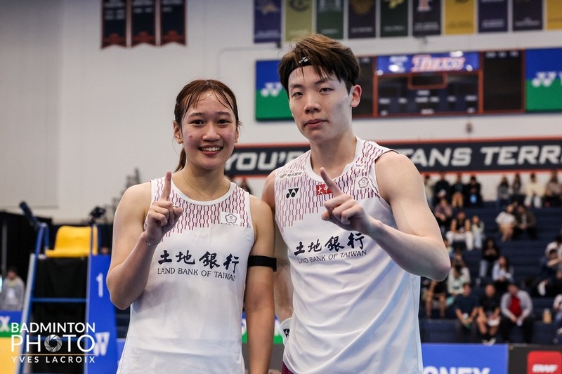 BWF)超級300的加拿大羽球公開賽進行4強賽，台灣混雙組合劉廣珩、許尹鏸拍落頭號種子史密斯、蓋伊，連2週爭冠。(檔案照)