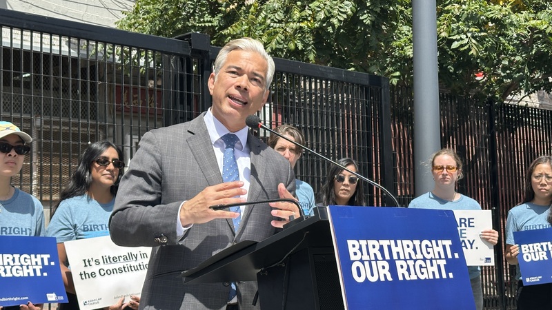 美國最高法院再次確認出生公民權，加州檢察總長邦塔（Rob Bonta）1日在舊金山慶祝集會上表示，移民使國家強大。