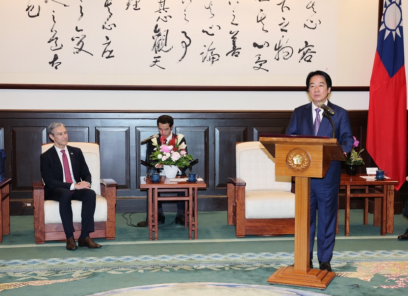 賴清德總統7日在總統府接見美國「國家民主基金會」(NED)暨其核心夥伴訪問團。