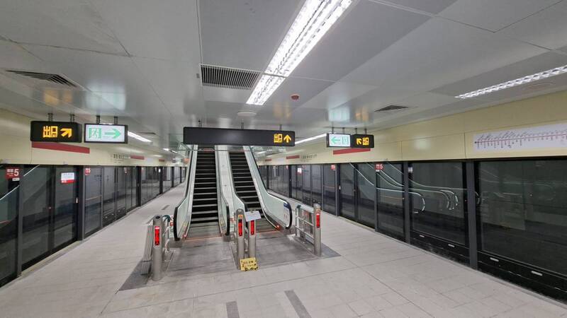 北捷信義線東延段預計下半年通車。圖為廣慈/奉天宮站。(台北市捷運局提供)