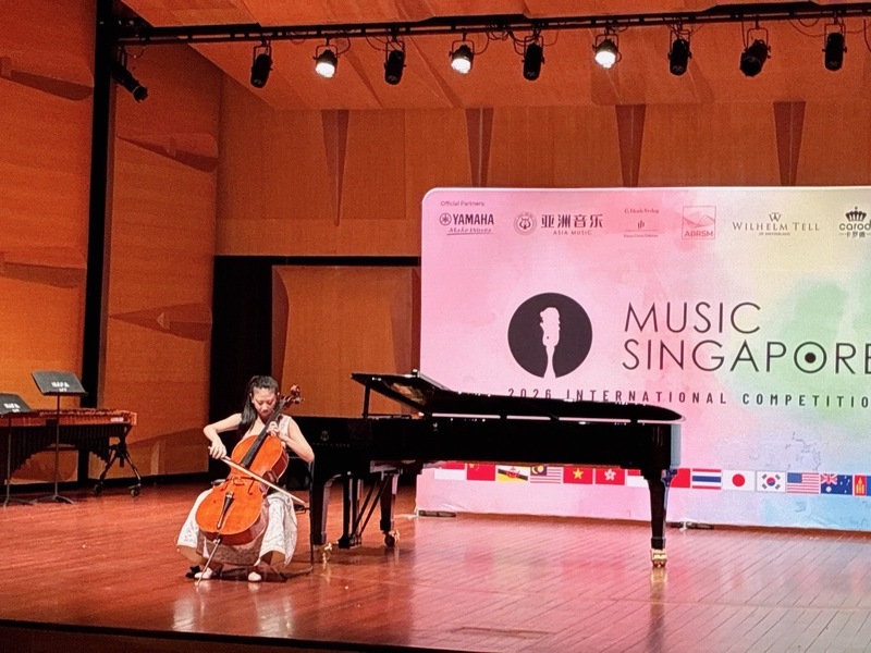 15歲台灣大提琴家陳泱羽本週在新加坡舉行的國際音樂大賽中奪大提琴組冠軍。（陳泱羽提供）
