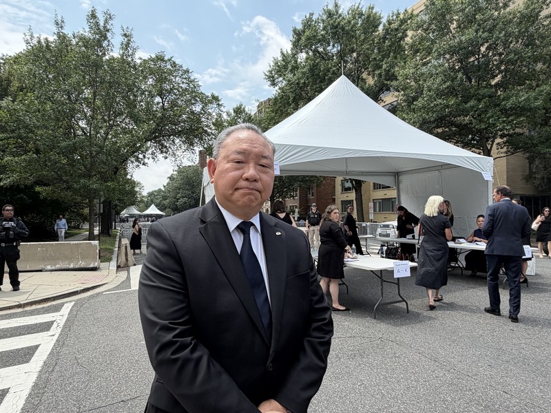 向來支持台灣的美國重量級聯邦參議員葛蘭姆喪禮28日於華盛頓國家大教堂舉行，駐美代表俞大㵢代表台灣出席。