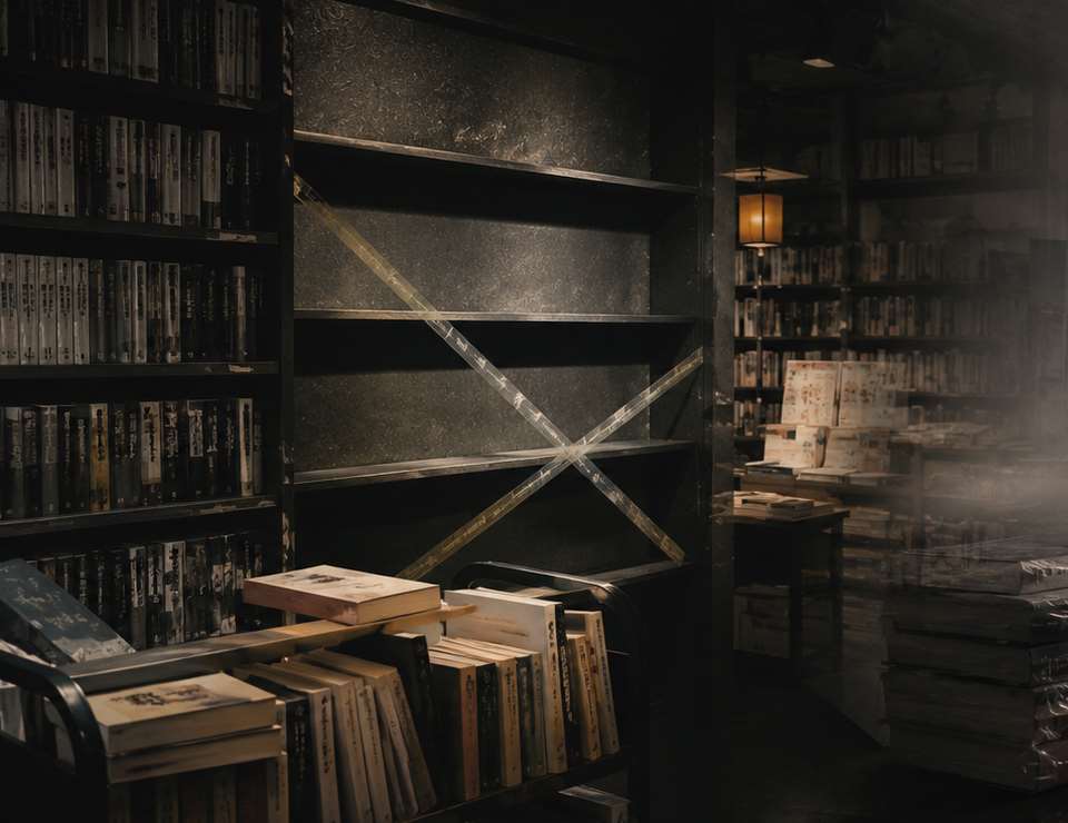 據外界估計，自《國安法》實施後至2024年9月，香港公共圖書館被下架或遭舉報的書籍已超過550本。這個數字，每隔一段時間就會安靜地更新，沒有官方聲明，沒有新聞發布會，書就這樣從架上消失，像從來沒有存在過。(示意圖/AI生成)