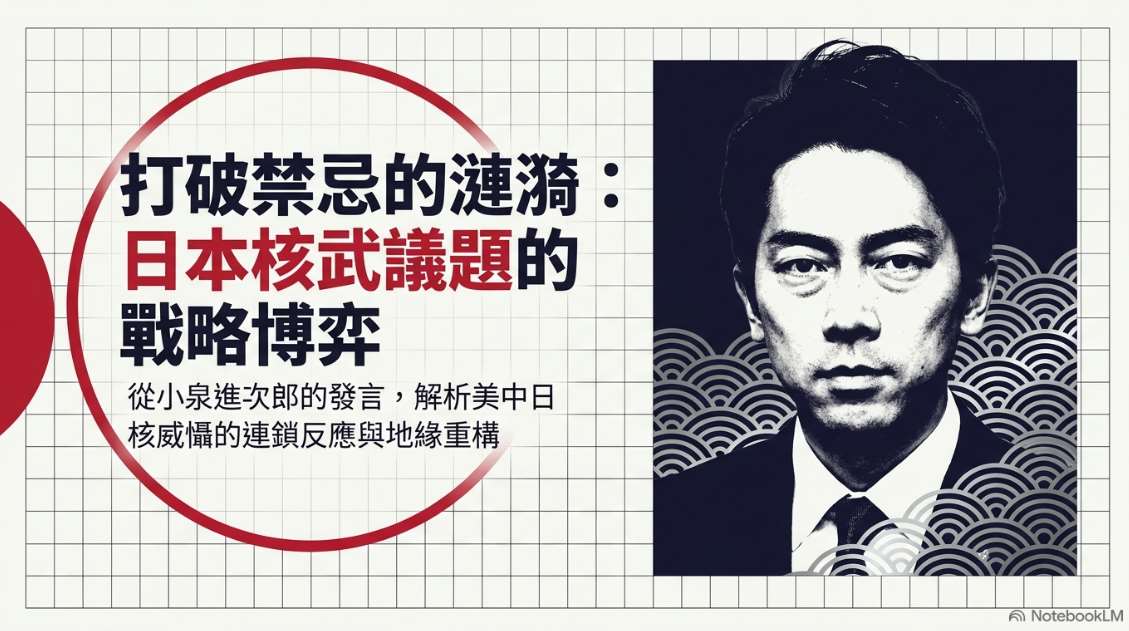 日防相小泉拋核武討論 學者：日擁核已成美中博弈籌碼(AI圖)